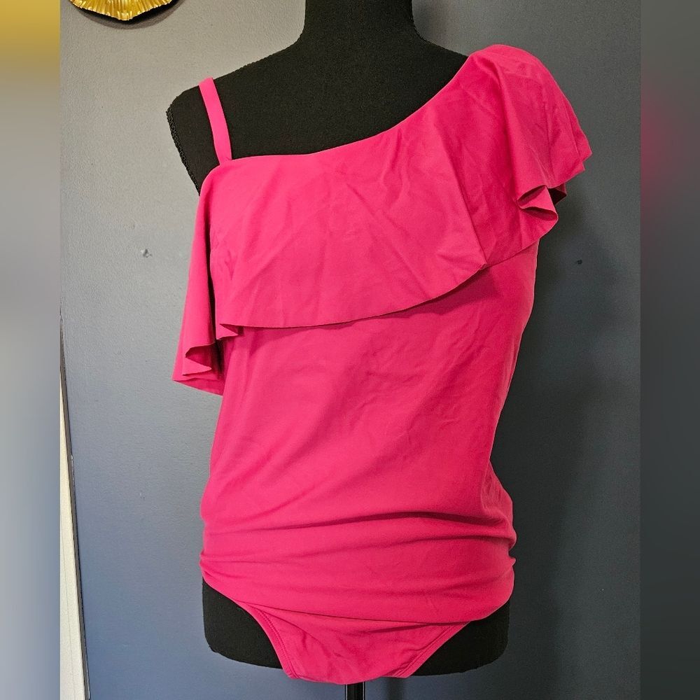 NWT Kona Sol Ruffle Top Removable Strap Swimsuit Plus Size 20W